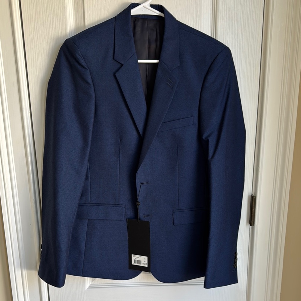 The Kooples Stiff Wool Men's Blue Blazer